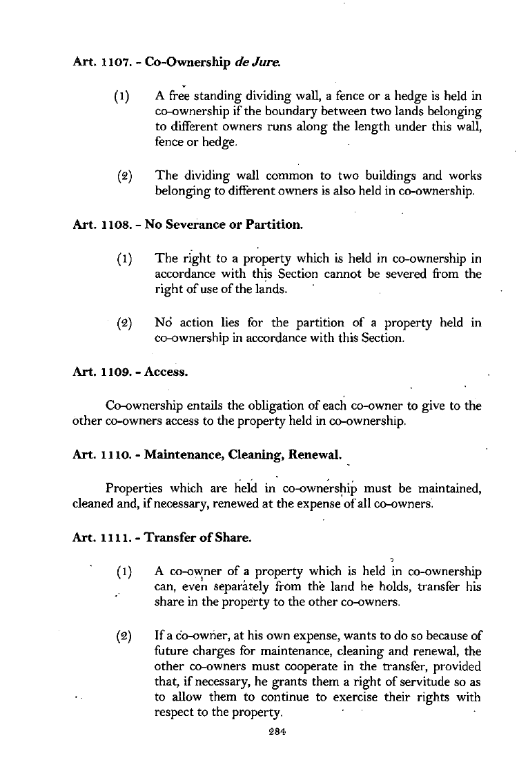 Scanned page 301 from Civil Code