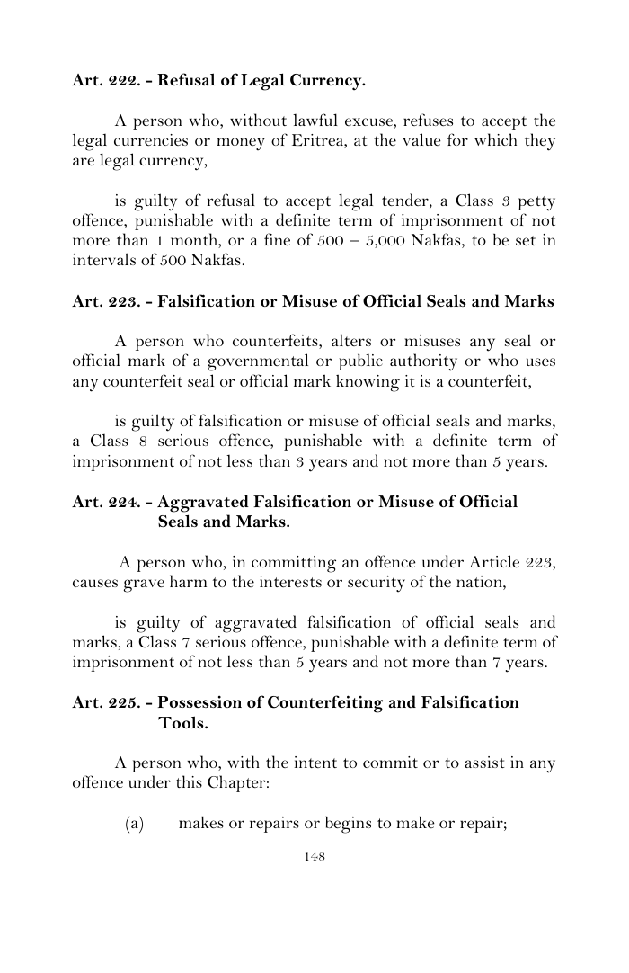 Scanned page 172 from Penal Code