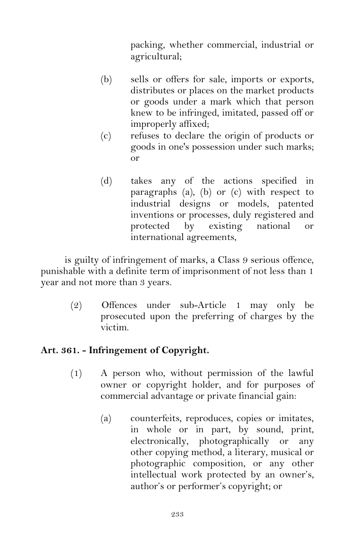 Scanned page 257 from Penal Code